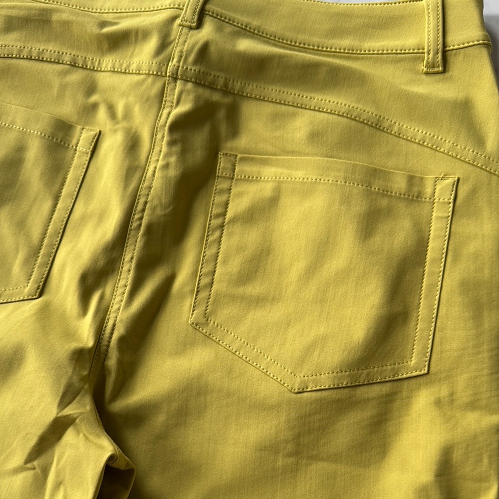 Lululemon Yellow/citron city sleek wide leg Cropped Trousers - Picture 5 of 6